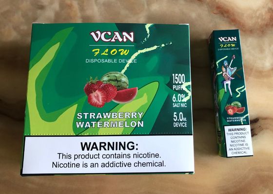 Os sopros descartáveis do dispositivo 1500 da vagem 5ML misturaram sabores do algodão doce das bagas