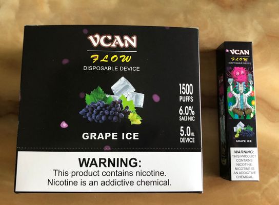 Os sopros descartáveis do dispositivo 1500 da vagem 5ML misturaram sabores do algodão doce das bagas